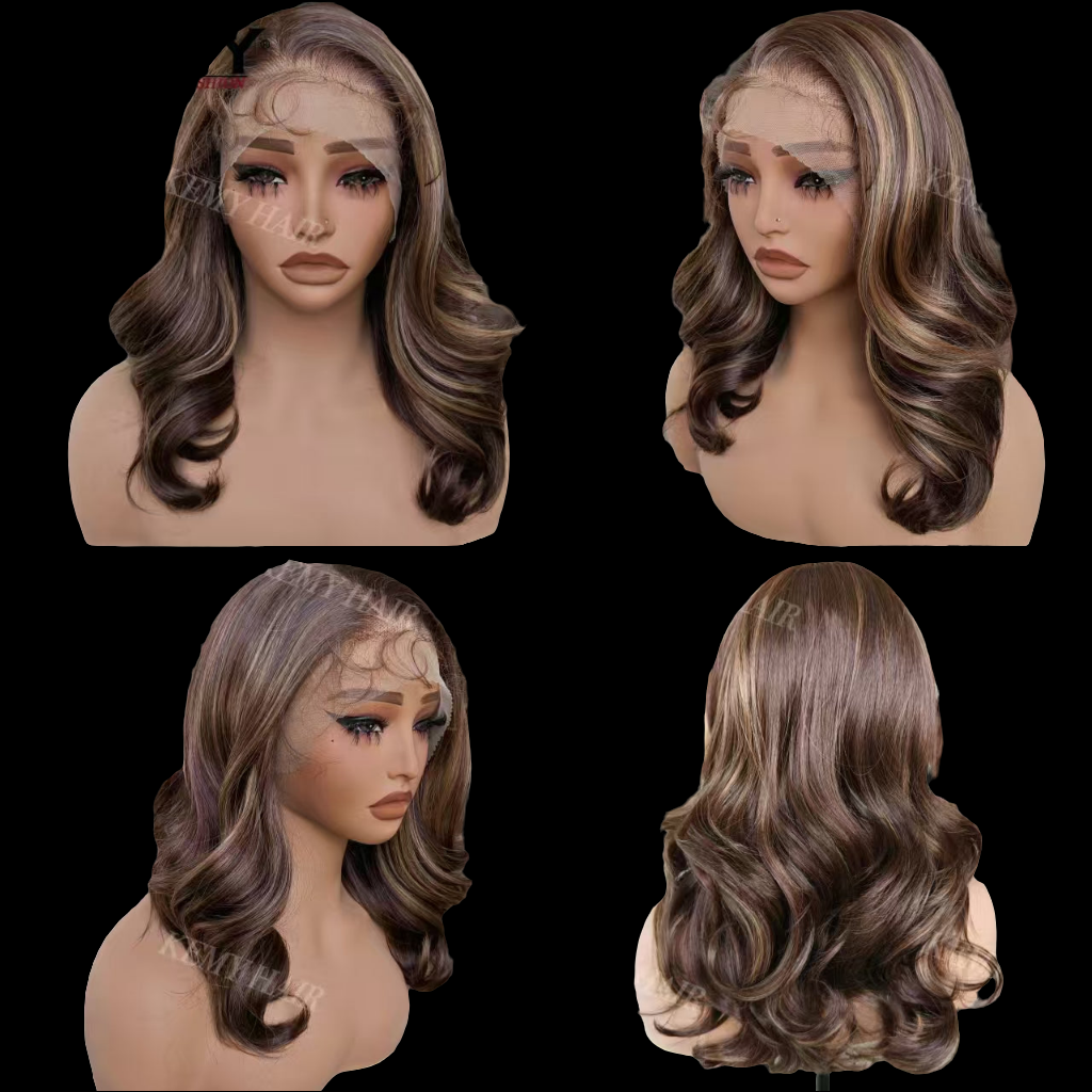Mixed light brown & Brown 13x6 Lace Wig – Natural Blend, Glamorous Finish
