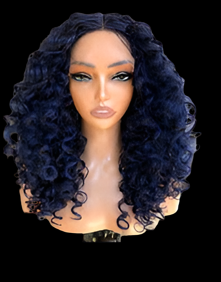 Red straight 13×6 lace front blue curly straight 13×6 lace front