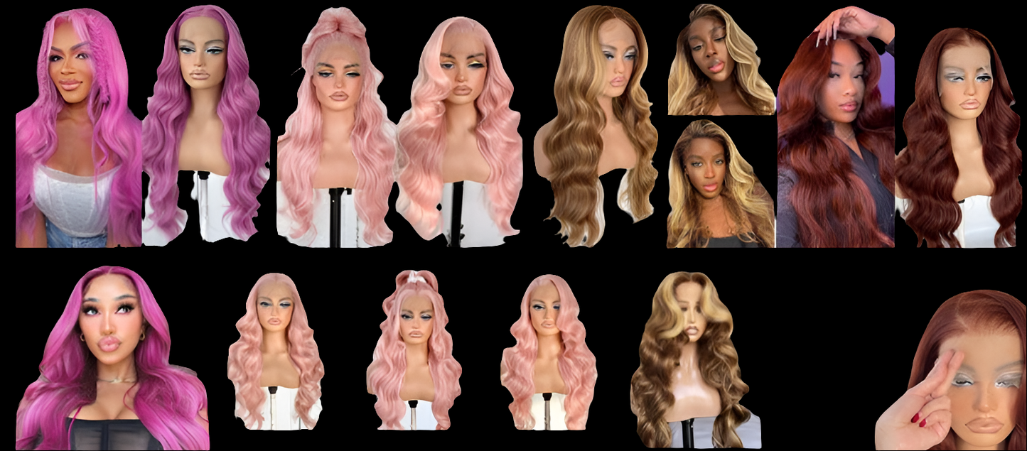 Transparent lace front wigs
