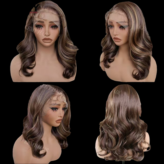 Mixed light brown & Brown 13x6 Lace Wig – Natural Blend, Glamorous Finish